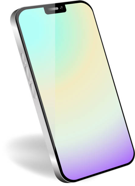 istock Mobile Phone isolated mockup with white screen isolated on white background on high-quality studio shot - stock photo 1821547783