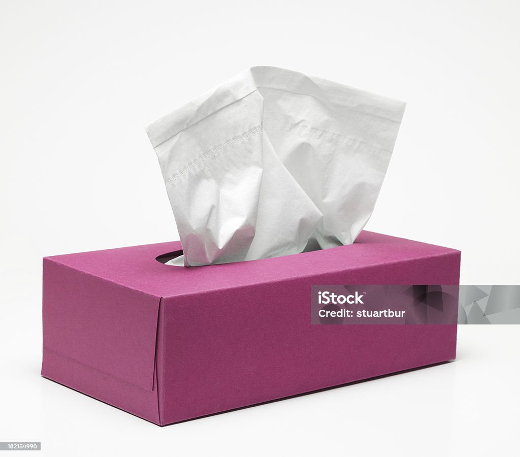 Tissue box Plain pink tissue box isolated Facial Tissue Stock Photo