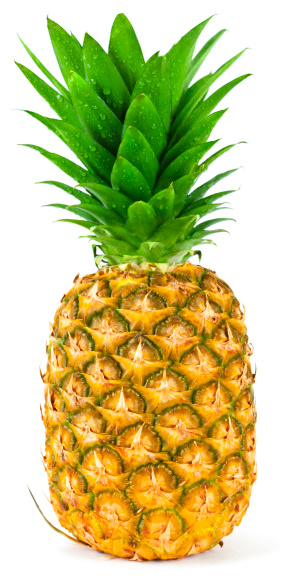 Ripe pineapple isolated