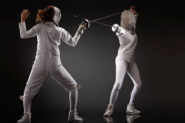 esgrima - fencing sport rivalry sword imagens e fotografias de stock