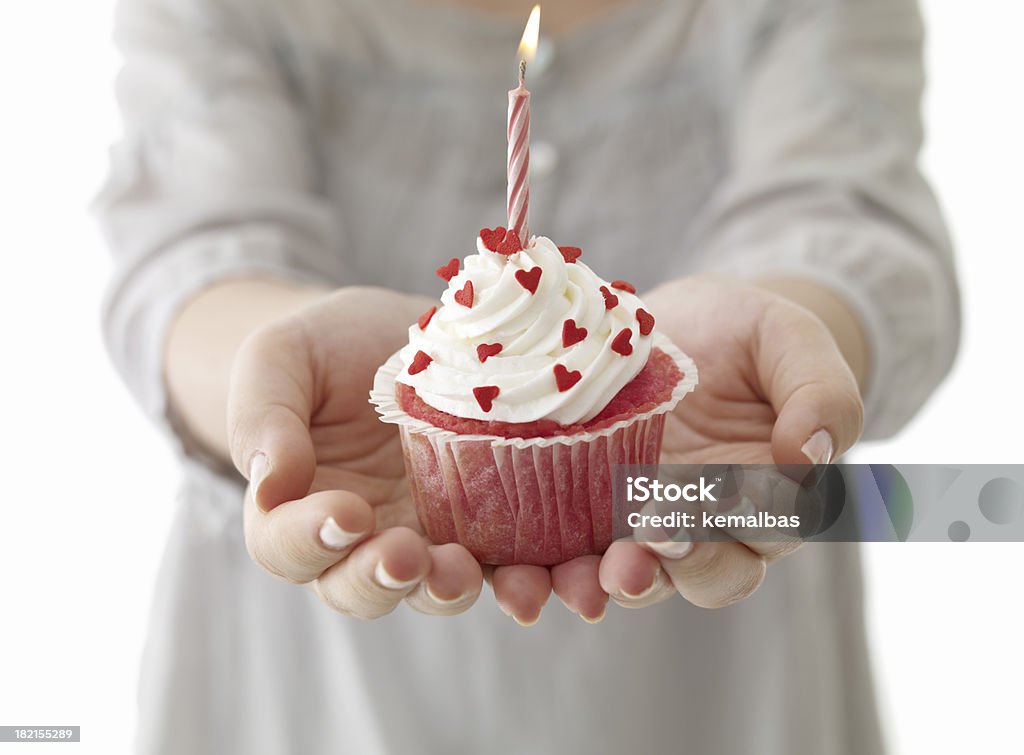 cupcake de aniversário - Foto de stock de Bolinho royalty-free