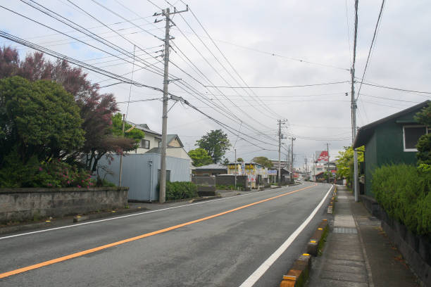 istock Perspective view of empty urban road in Japan. 1821554392