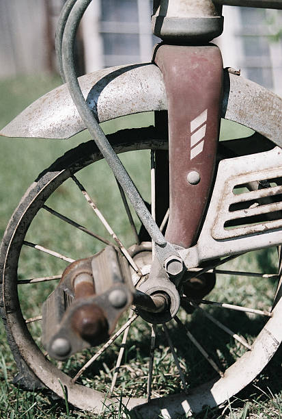 hand colored tricycle stock photo