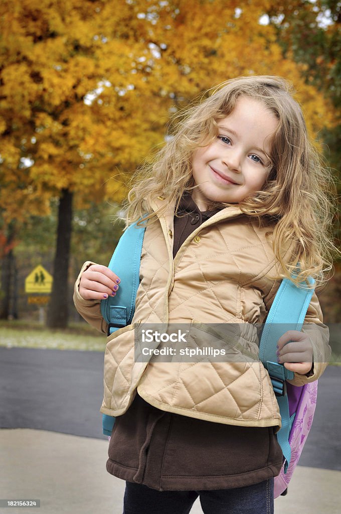 Ragazza di scuola - Foto stock royalty-free di Segnale di passaggio scolaresche