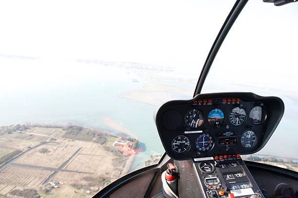 istock Helicopter cockpit over Venice, Italy 182157128