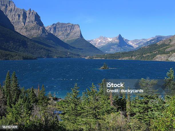 Wild Goose Island Glacier National Park Stockfoto und mehr Bilder von Baum - Baum, Berg, Blau