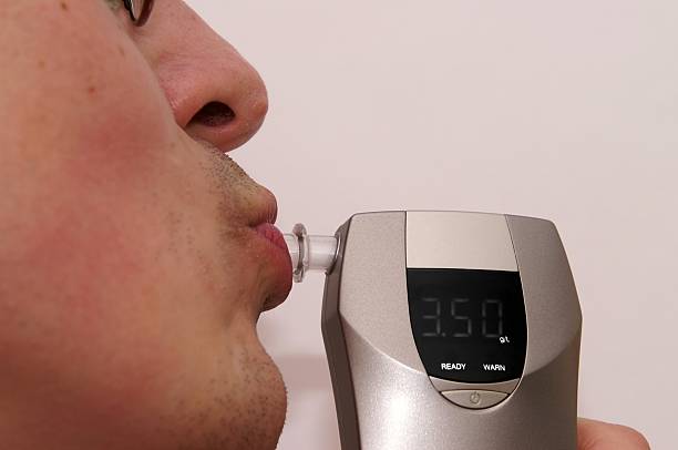alcohol breathalyzer stock photo