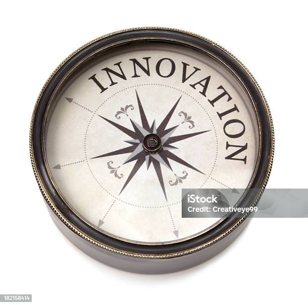 Przewodnik Do Innowacji - zdjęcia stockowe i więcej obrazów Białe tło - Białe tło, Kompas, Bez ludzi