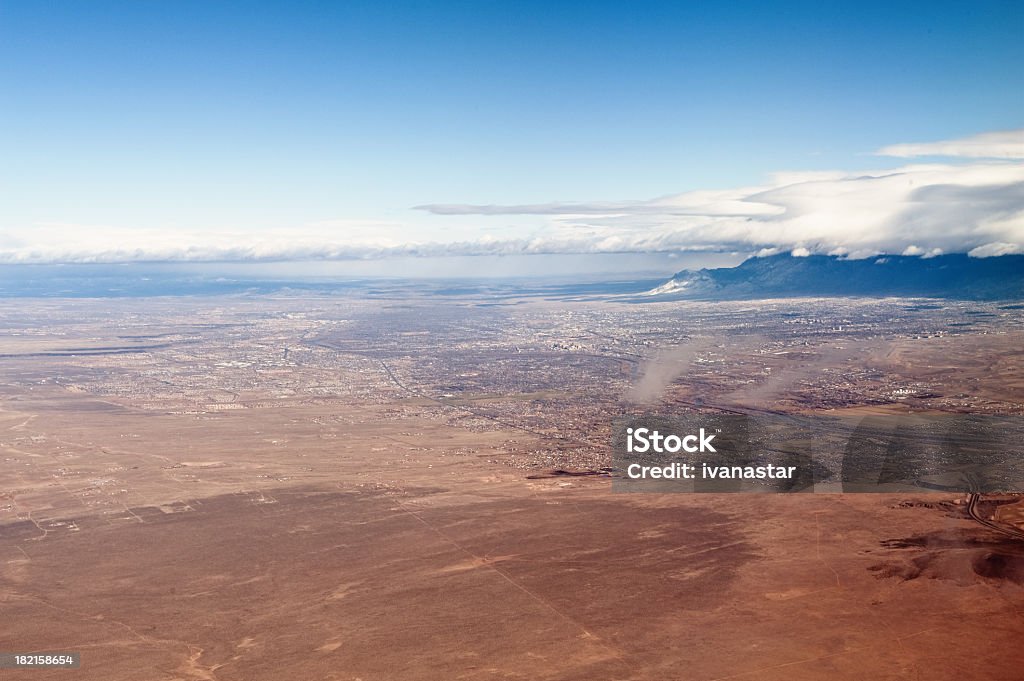 Aerial View of New Mexico Rio Grande Долина - Стоковые фото Альбукерке - Нью-Мексико роялти-фри