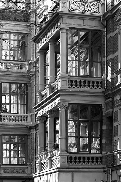Architecture - Wilhelminian style, black and white