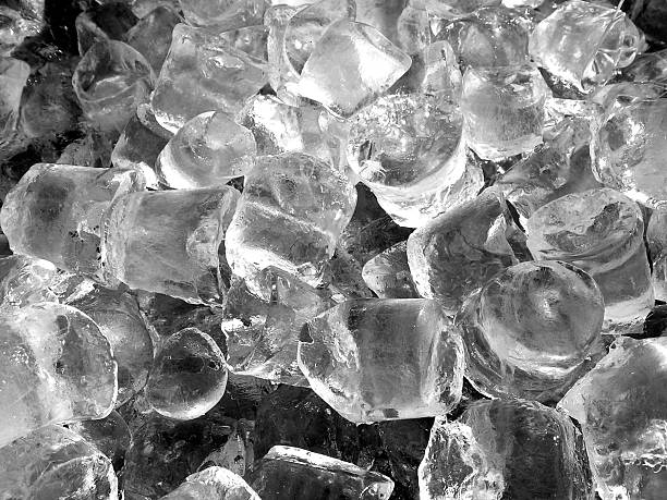 Ice Cubes - Still Life - Greyscale stock photo