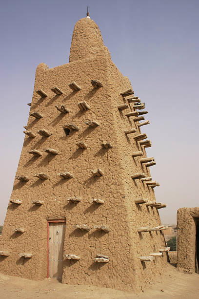 Close-up of old traditional natural facade made of ground-mud-clay and straw fibers in southeast of Serbia.