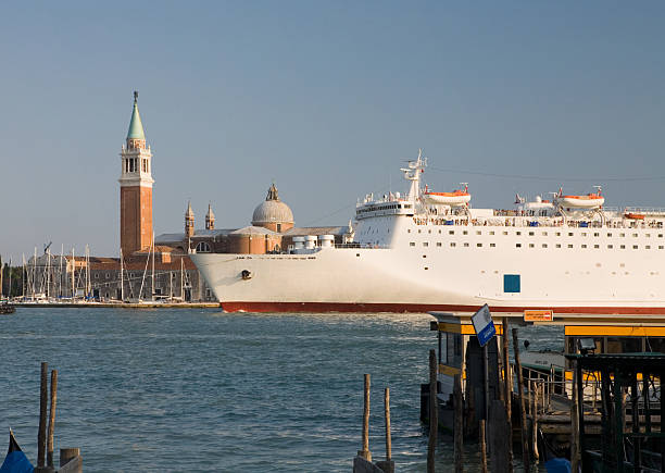 Cruise Ship in Venice stock photo