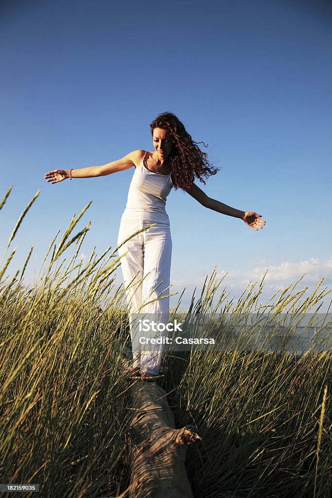 Balance 3 Walking on the trunk Activity Stock Photo