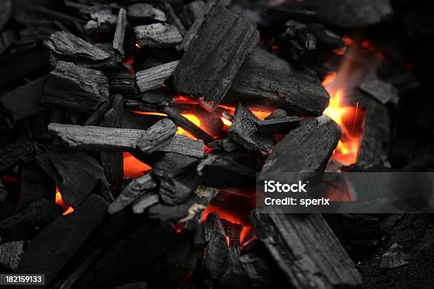 Угольный Огонь — стоковые фотографии и другие картинки Барбекю - Барбекю, Барбекюшница, Бивачный костёр