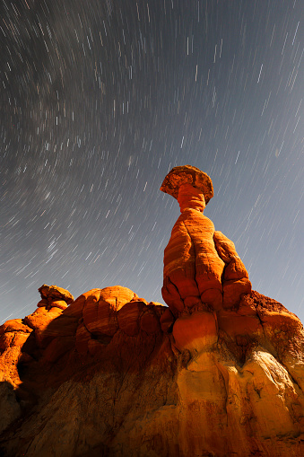Star trails Toadstool Hoodoo Grand Staircase-Escalante National Monument