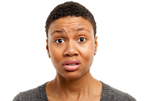 weibliche porträt - gesichtsausdruck stock-fotos und bilder