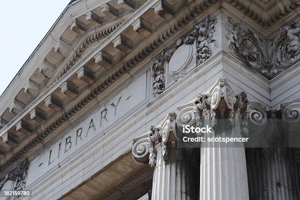 Biblioteca Fachada Foto de stock y más banco de imágenes de Literatura - Literatura, Aprender, Biblioteca