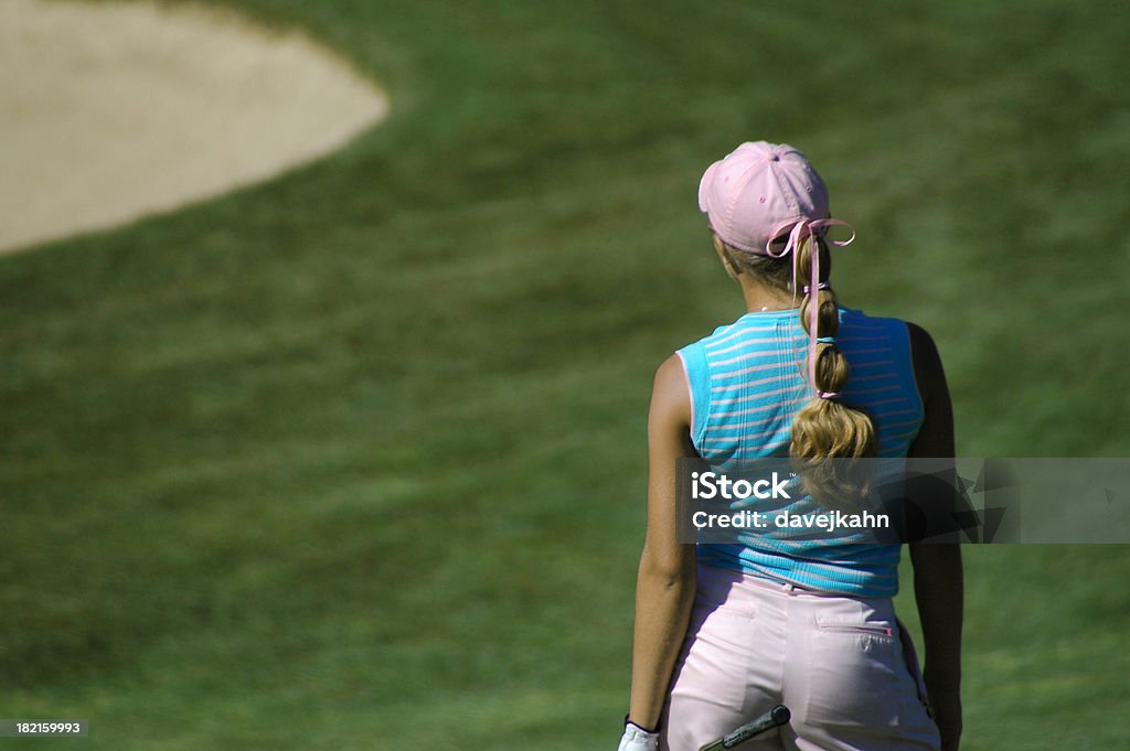 Golfista garota Pose - Foto de stock de Golfe royalty-free