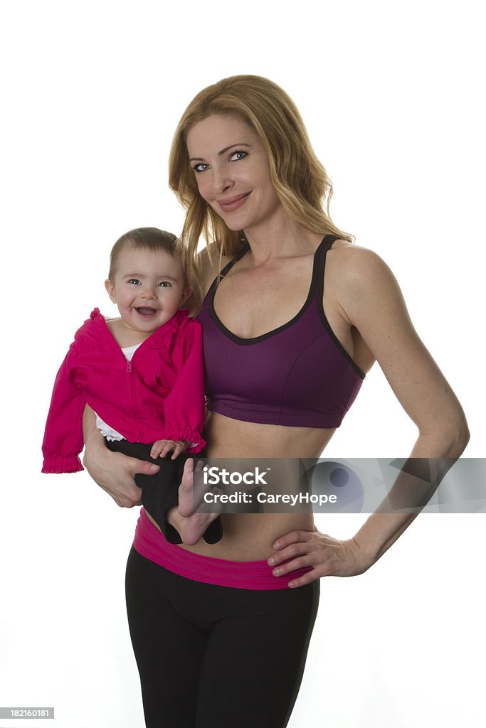 Mutter und baby-fitness - Lizenzfrei Abnehmen Stock-Foto