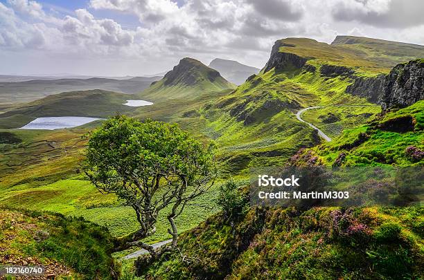Scenic View Of Quiraing Mountains In Isle Skye Scottish Highlands Stock Photo - Download Image Now