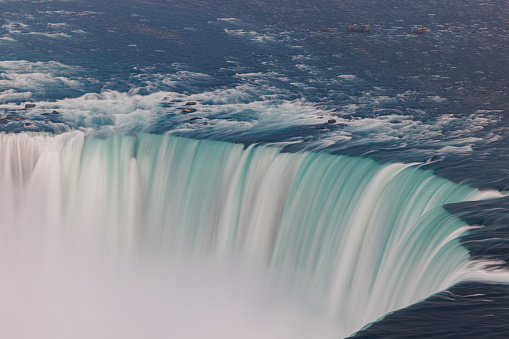 Niagara Falls as seen from Ontario Canada long exposure