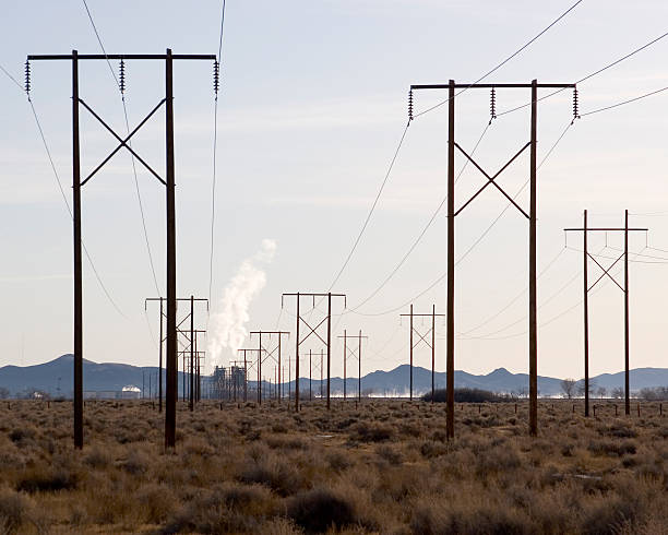 utility lines stock photo