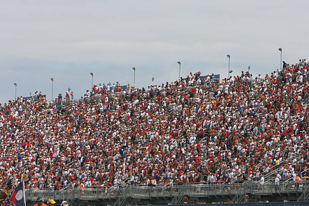 Race Fans Crowd at big race stock car stock pictures, royalty-free photos & images