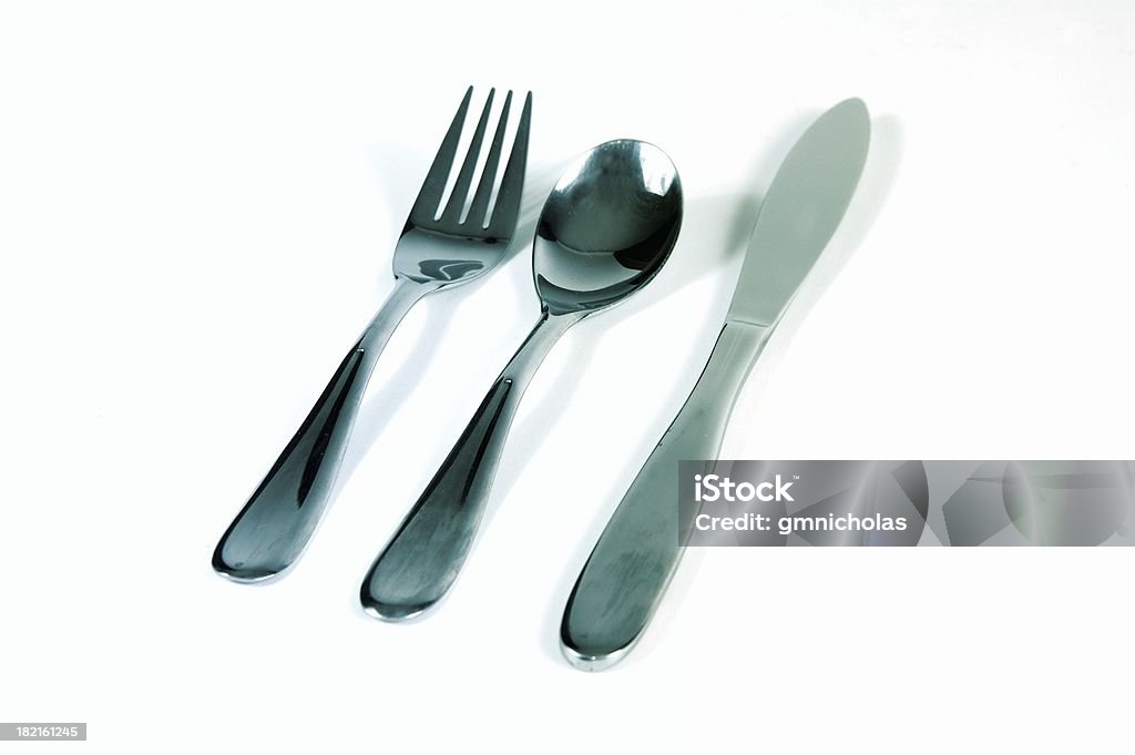 Comer utensilios. - Foto de stock de Acero inoxidable libre de derechos