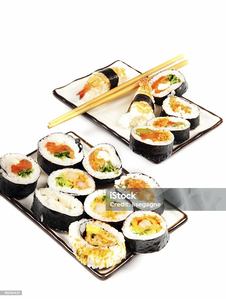 Sushi's plates Appetizer Stock Photo