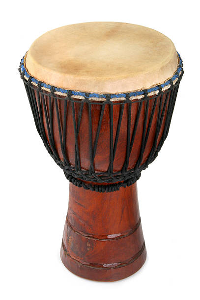 istock An African Djembe drum on a white background 182161478