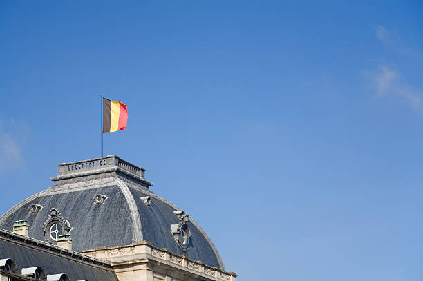 Belgian flag on Royal palace