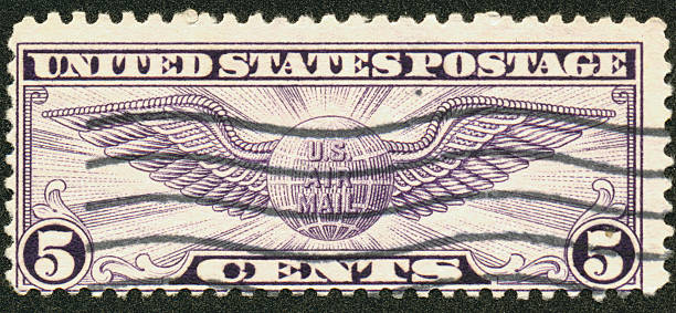 istock Vintage Air Mail stamp 182163632