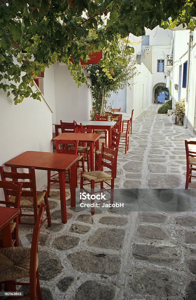 Paros-Straßenszene - Lizenzfrei Rot Stock-Foto