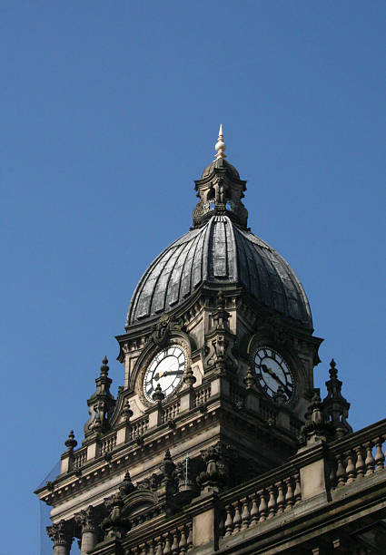 istock Town hall dome roof and clock 182164088