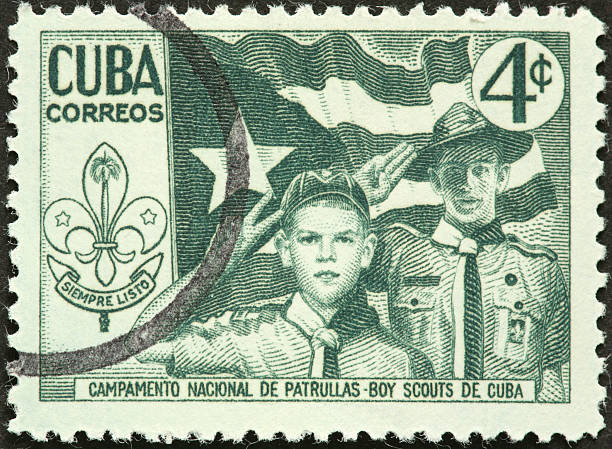 istock boy scouts on an old Cuban postage stamp 182164239
