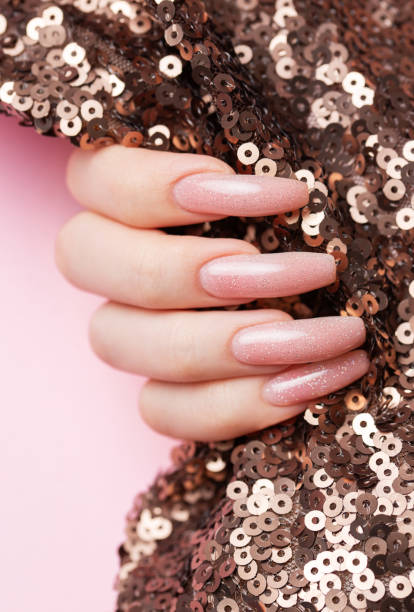 istock Female hands with beautiful manicure 1821646454