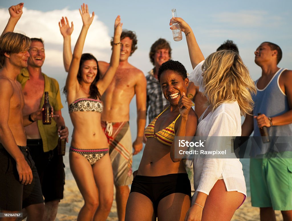 Fête sur la plage - Photo de Spring break libre de droits