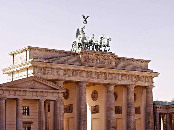 istock Berlin brandenburg gate in vintage style 182165452