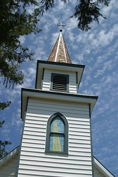 Church tower stock photo
