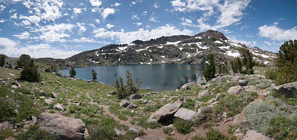 istock Wilderness lake and mountain, Sierra Nevada 182165895