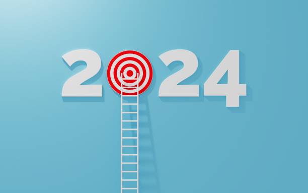 2024 new year target, ladder, achievement, goal