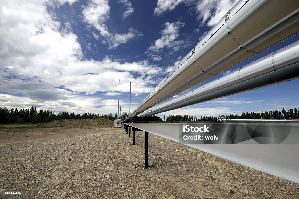 Oilfield-point - Photo de Pipeline libre de droits