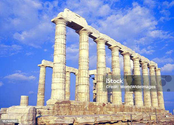 Il Tempio Di Poseidone - Fotografie stock e altre immagini di Acropoli - Atene - Acropoli - Atene, Antica civiltà, Antico - Condizione