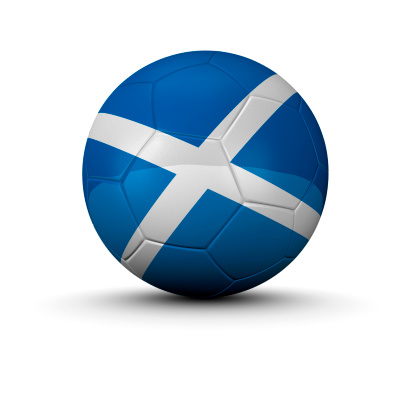 soccer ball from scotland with white background