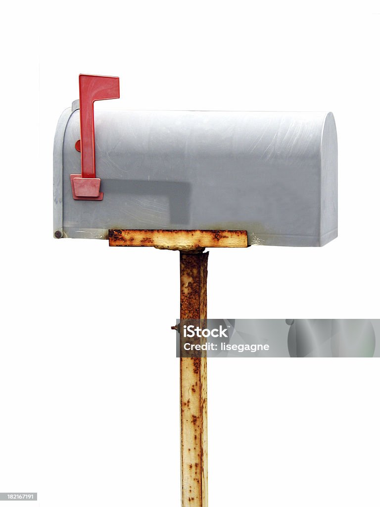 rusty mailbox old rusted mailbox isolated on a white background Mailbox Stock Photo