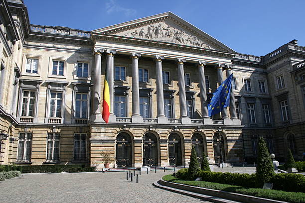 "Belgian Parliament in Brussels, Belgium."