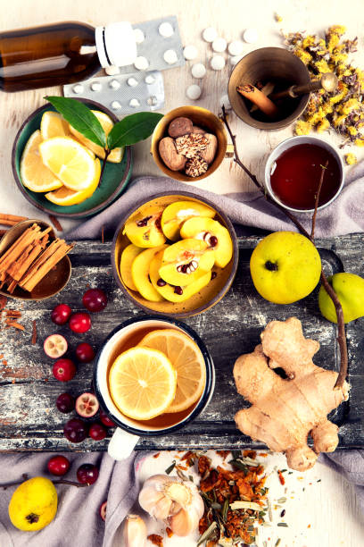 istock Hot drinks with honey, lemon and ginger for remedy. 1821675392