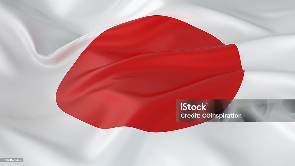 Majestoso Bandeira do Japão - Royalty-free Bandeira Foto de stock