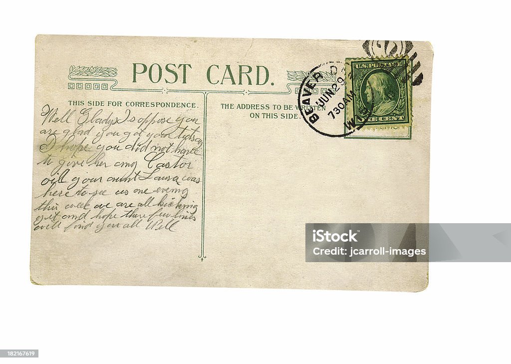 Gladys postal y - Foto de stock de Carta - Documento libre de derechos